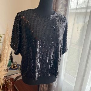 Black Sequins top